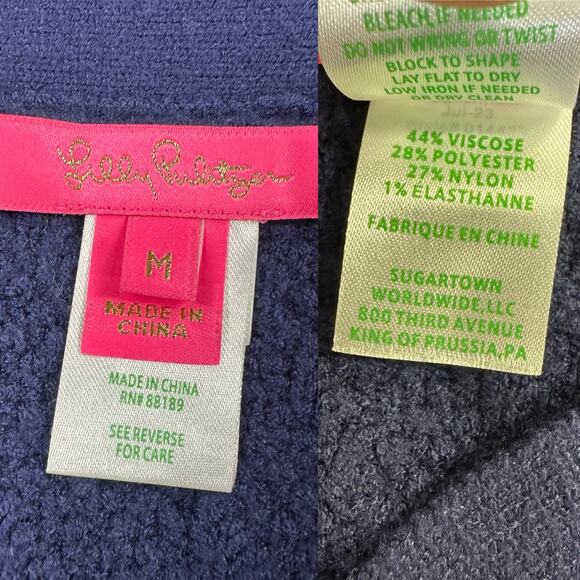 Lilly Pulitzer Lizona Cable Knit Sweater Skirt in Low Tide Navy Size Medium - Picture 10 of 12